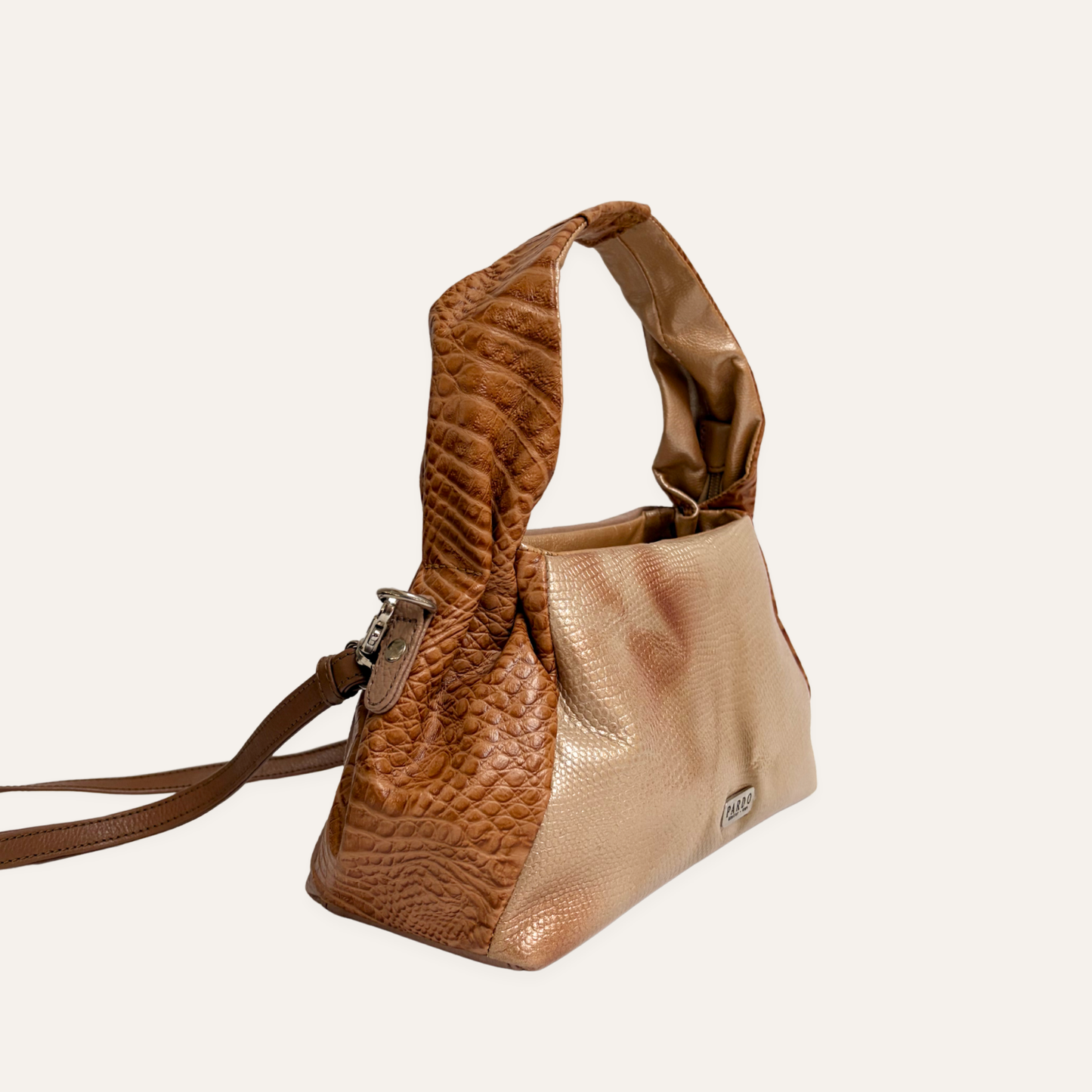 Mini boho asas fruncidas miel marmolado