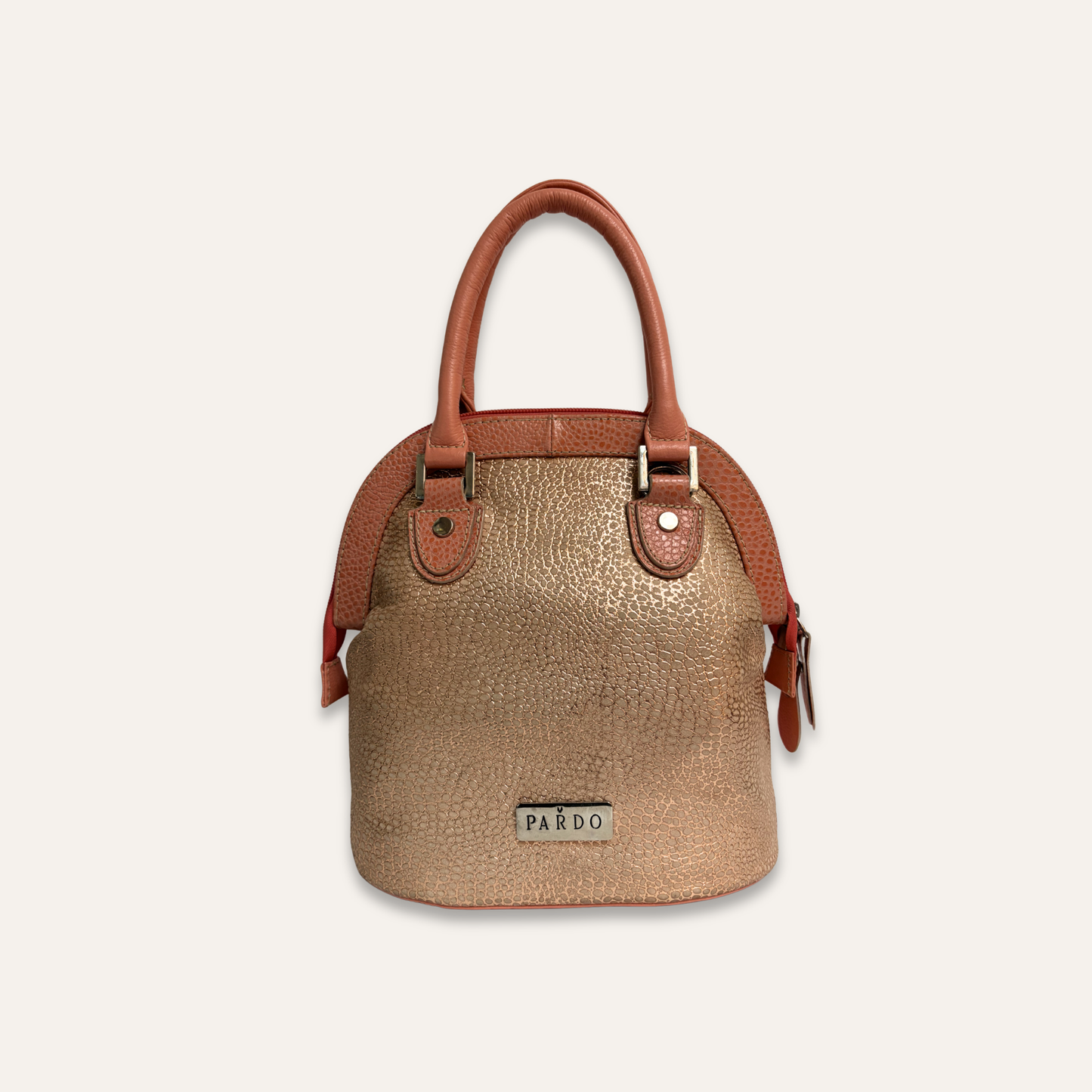 Mini cartera en folia salmón