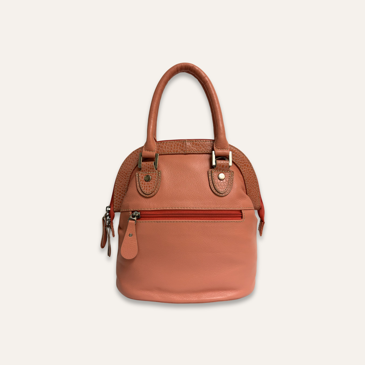 Mini cartera en folia salmón