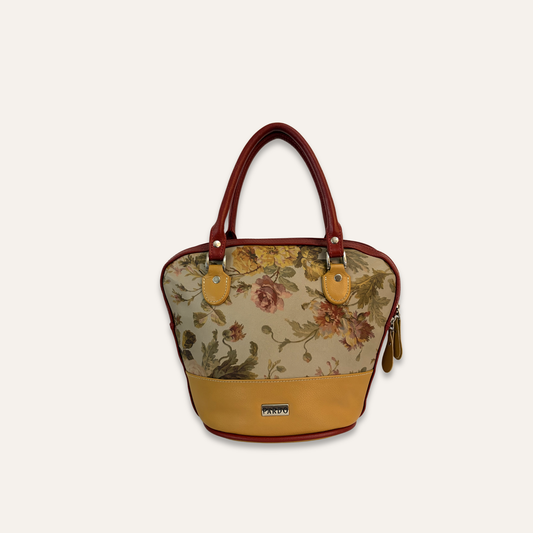 Cartera suave mini flores rojas