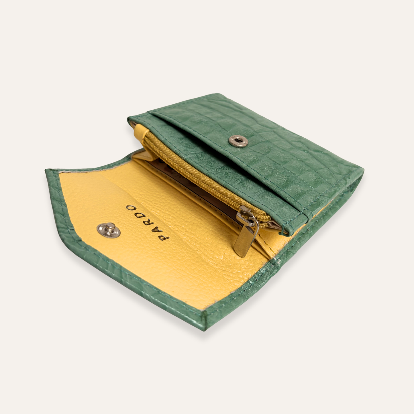 Monedero y mini billetera verde menta