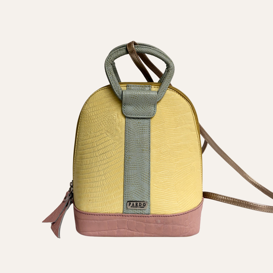 Mini morral franja amarillo