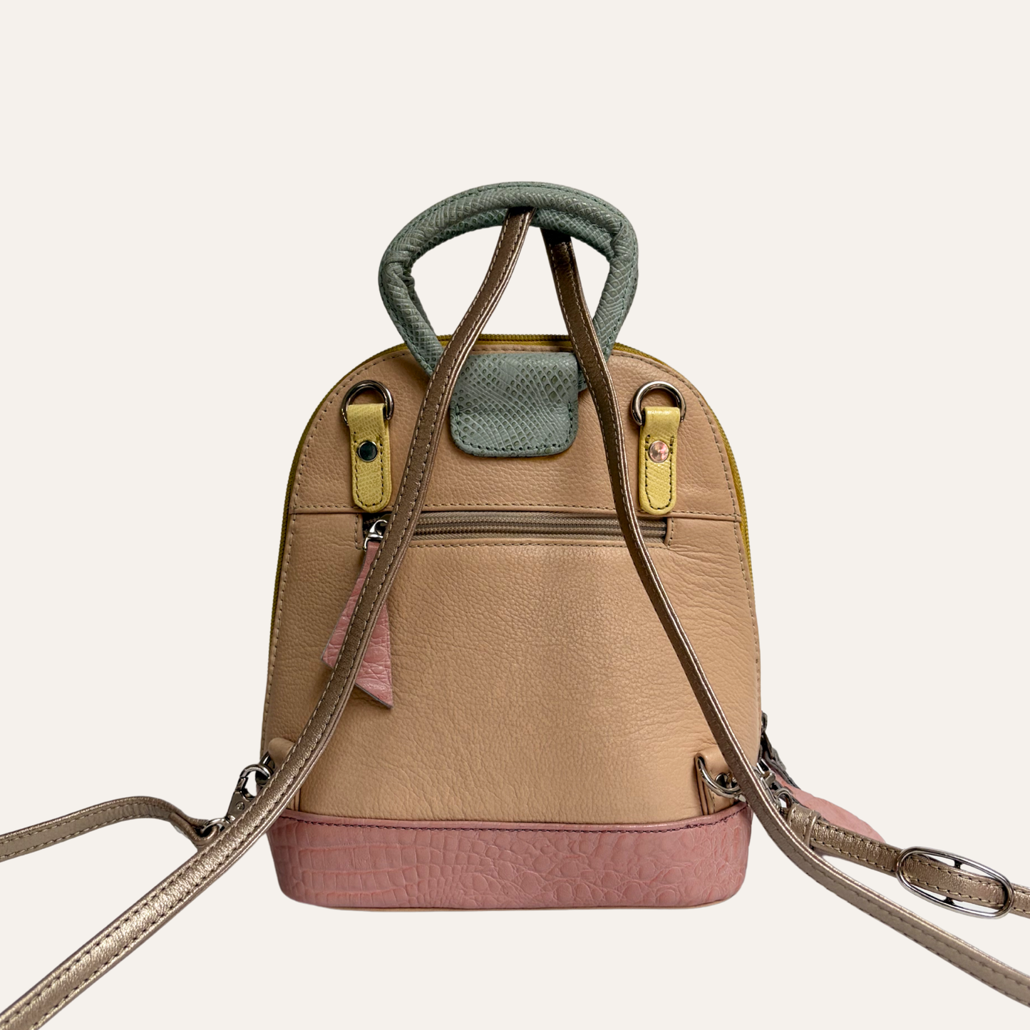 Mini morral franja amarillo
