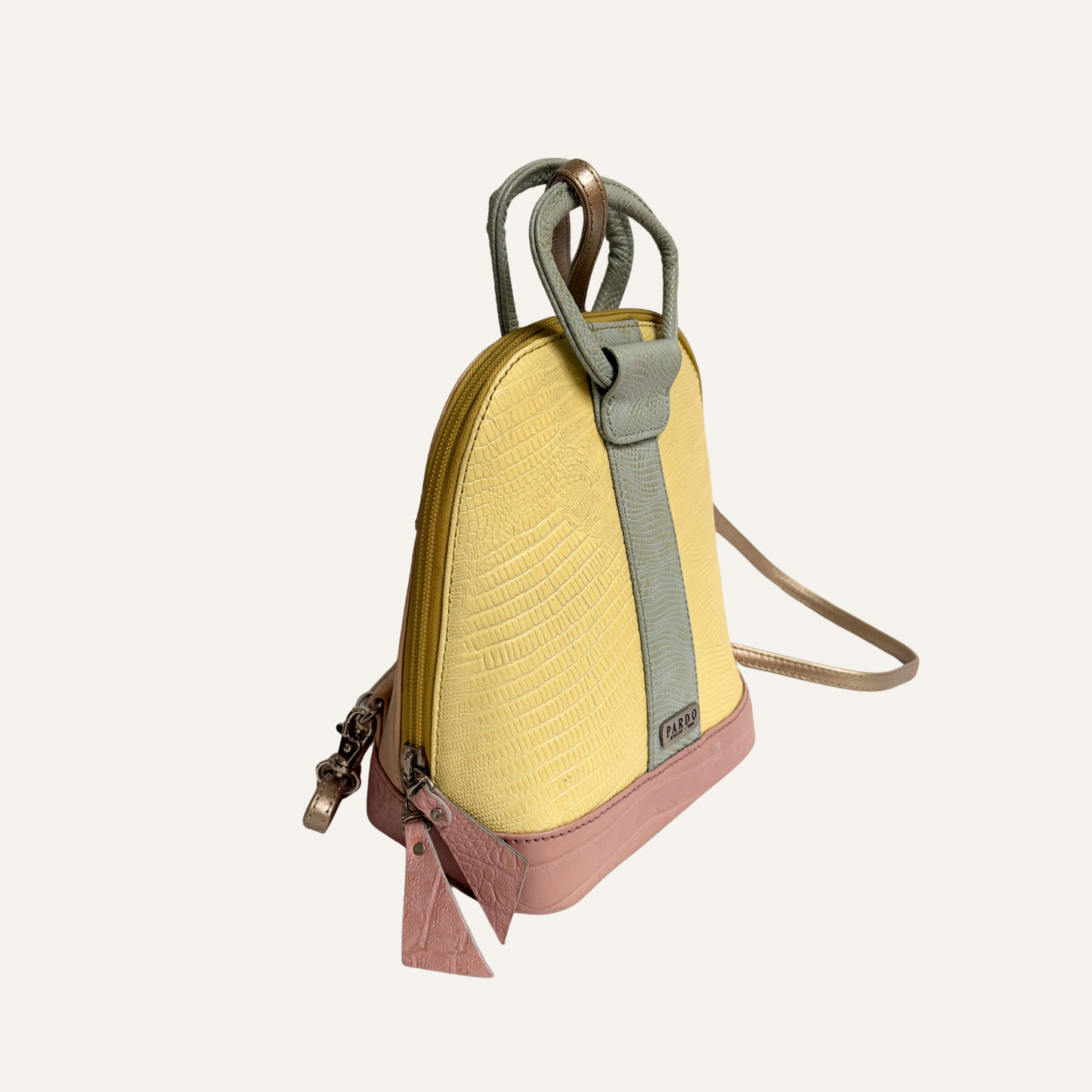 Mini morral franja amarillo