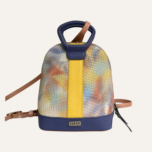 Mini morral franja lila camuflado