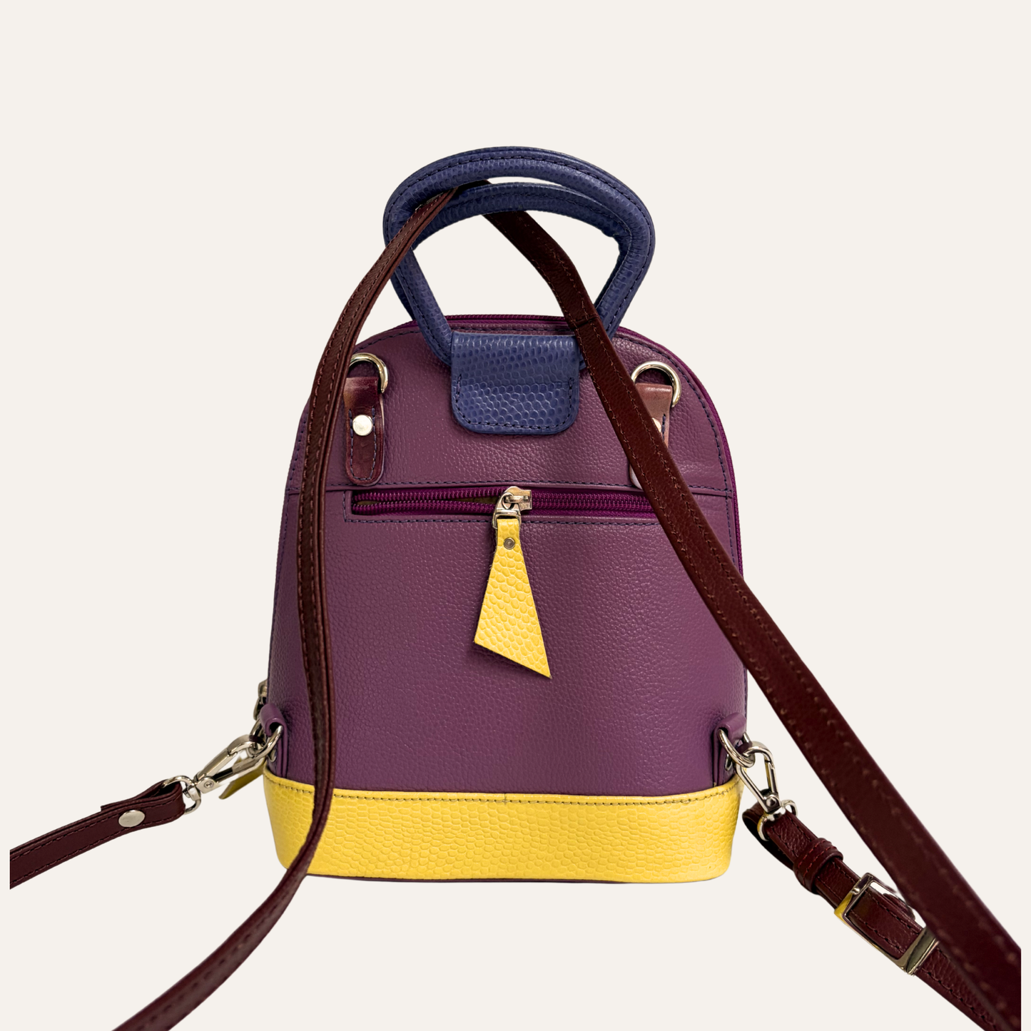 Mini morral franja morado camuflado