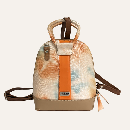 Mini morral franja naranja camuflado