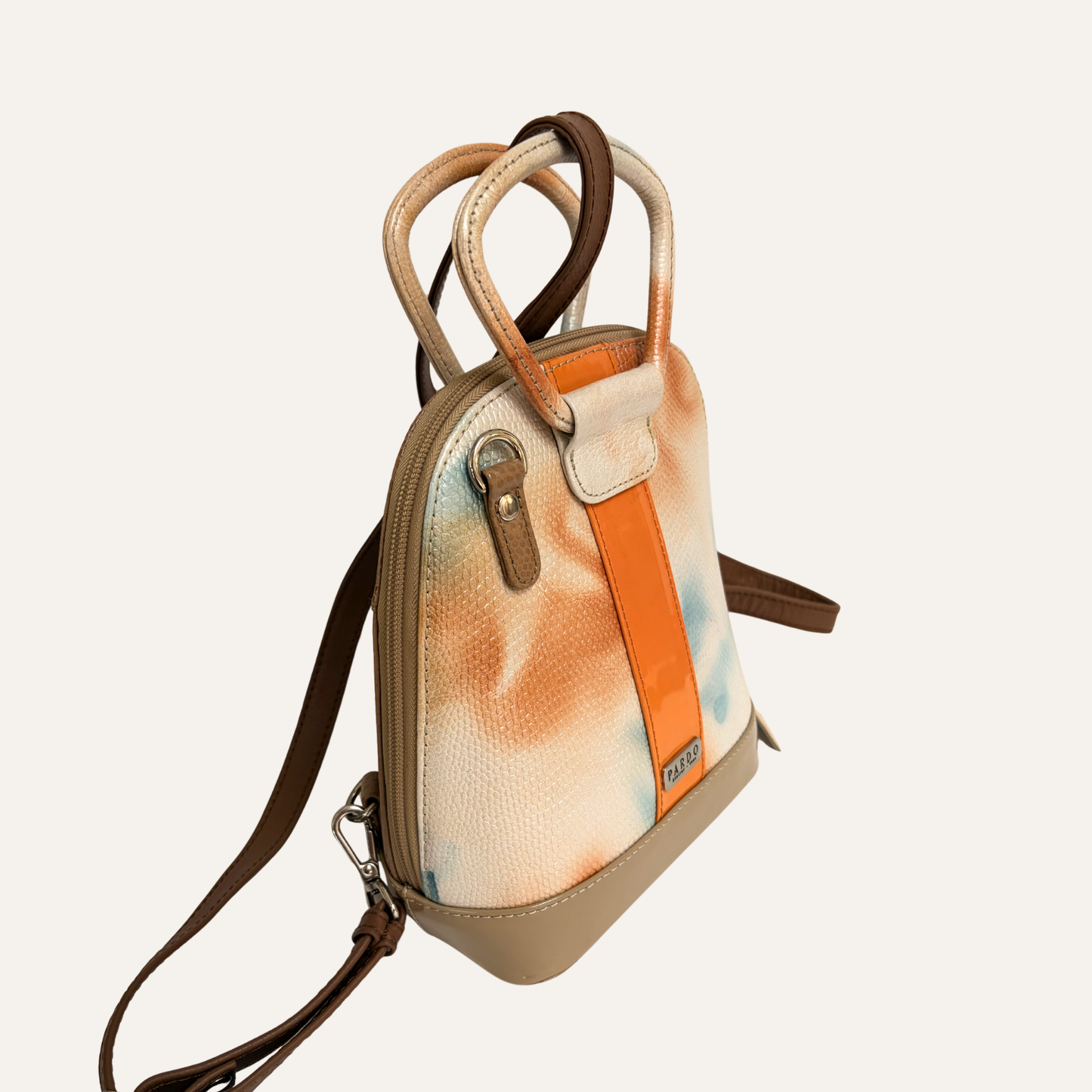 Mini morral franja naranja camuflado