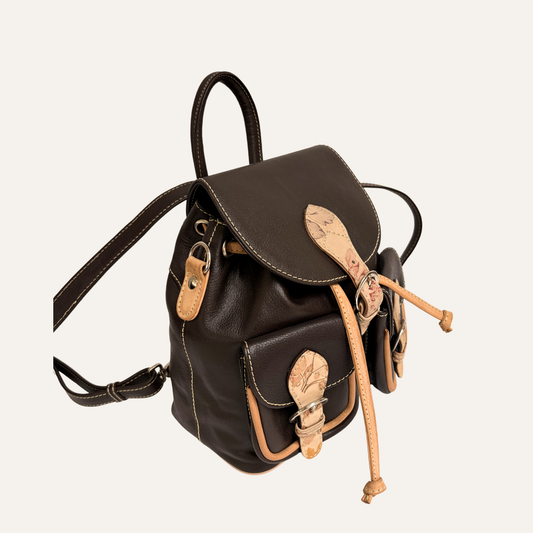 Mini morral tapa clasico cafe