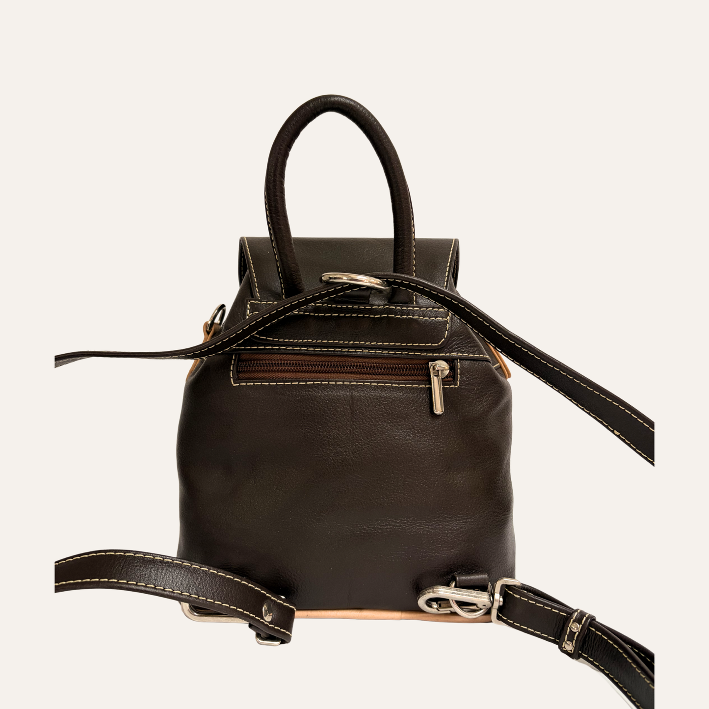 Mini morral tapa clasico cafe