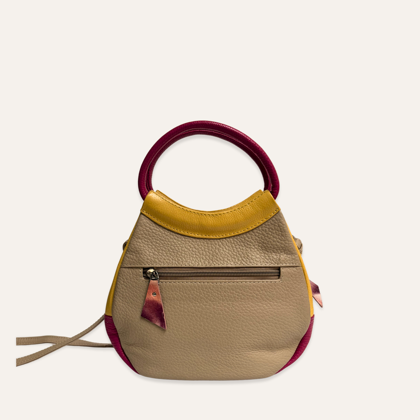 Bolso mini capullo morado marmolado
