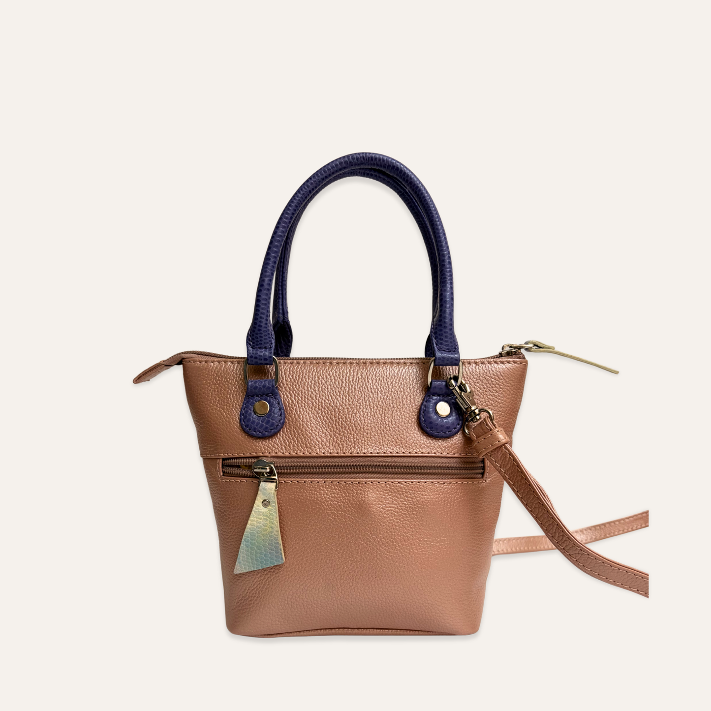 Bolso mini cubo lila marmolado