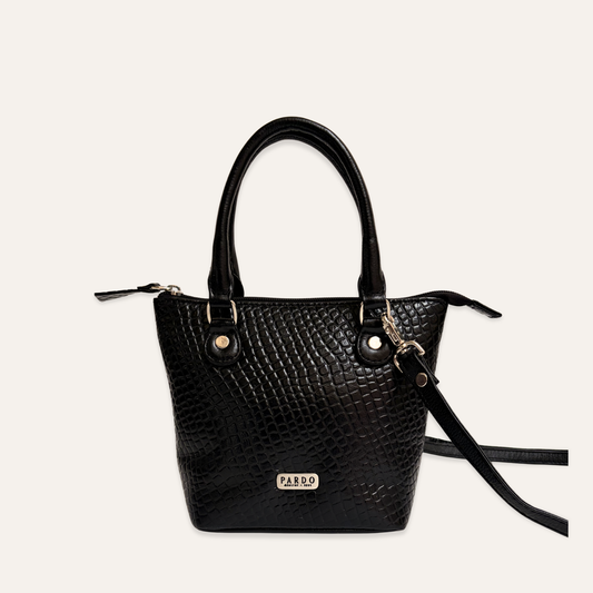 Bolso mini cubo negro