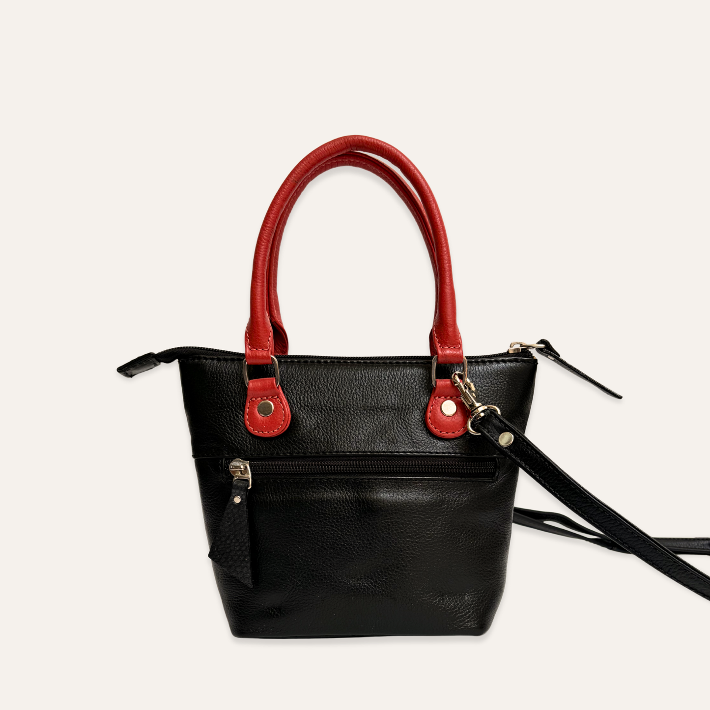 Bolso mini cubo negro marmolado