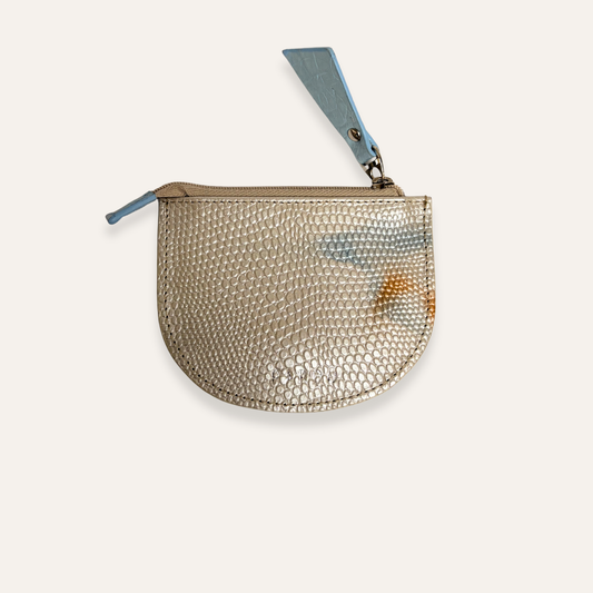 Monedero plano beige perlado