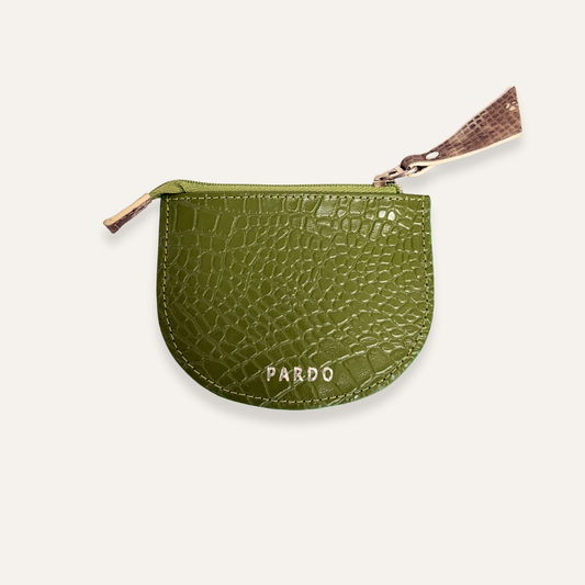 Monedero plano verde oliva