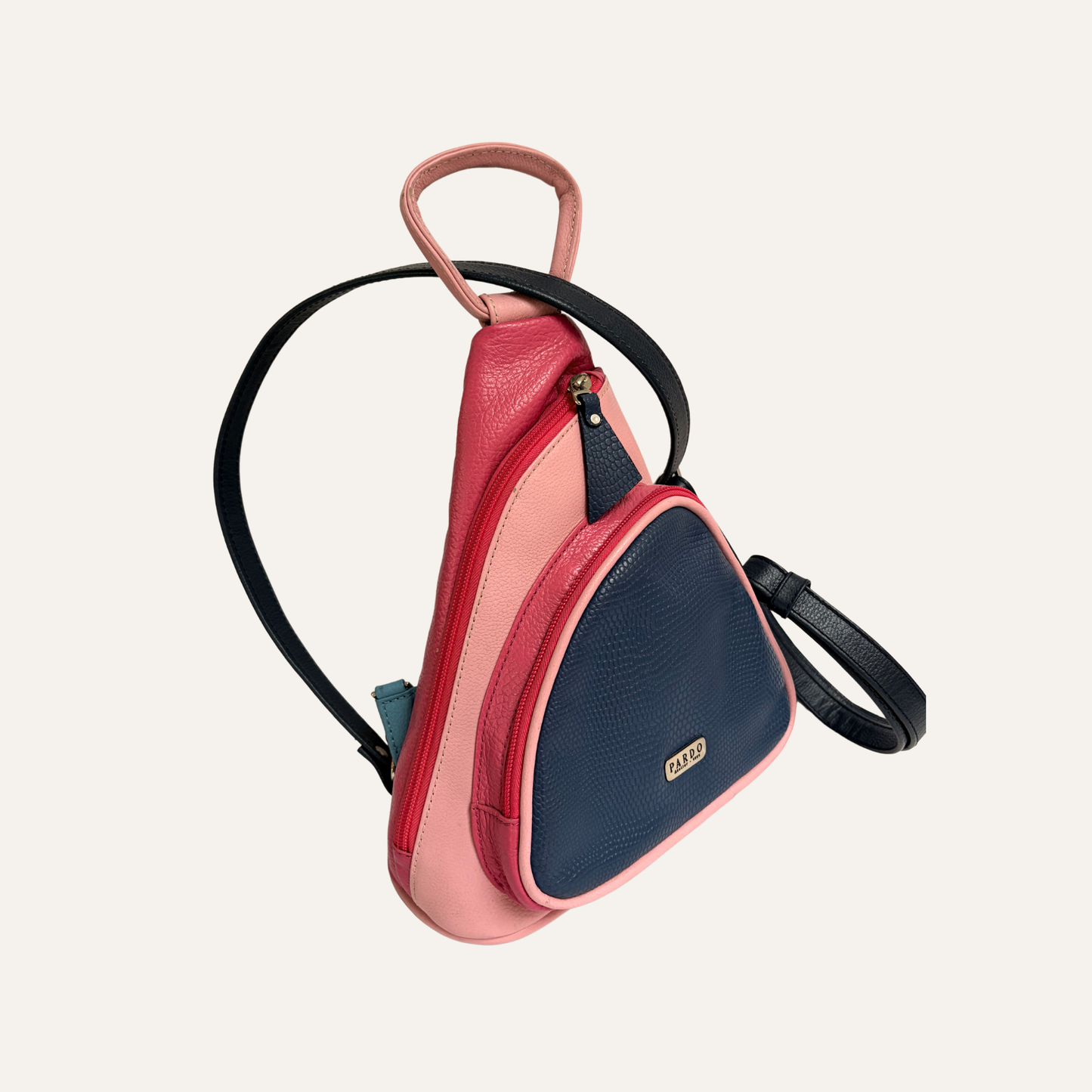 Pechera morral azul combinado