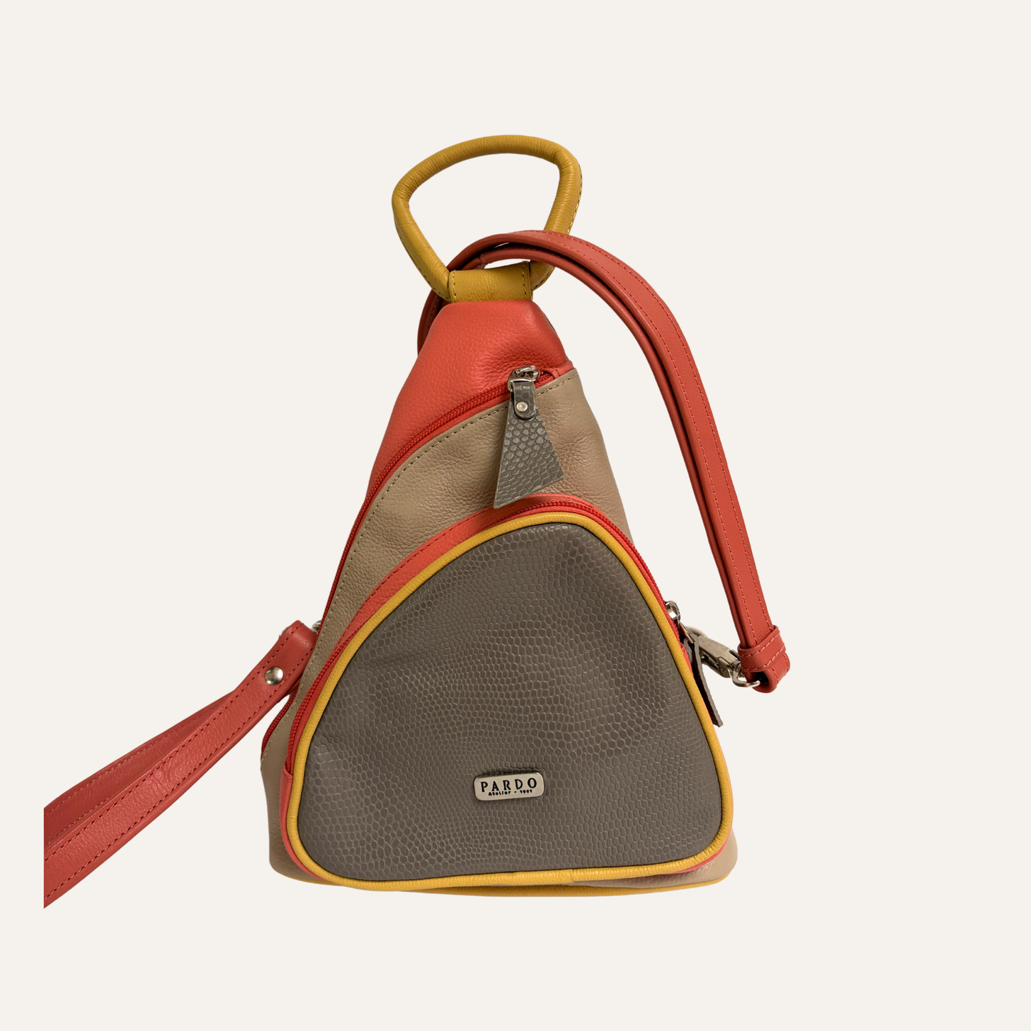 Pechera morral taupe combinado