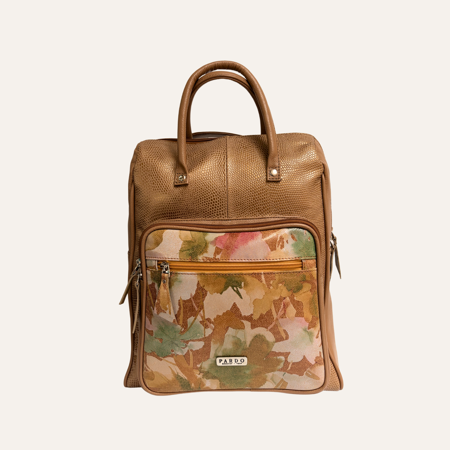 Morral portatil miel flores