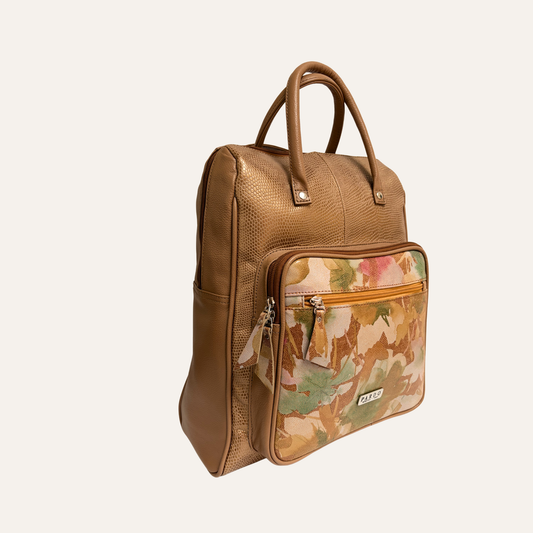 Morral portatil miel flores