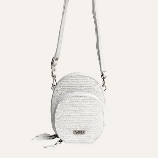 Portacelular estructurado crossbody blanco