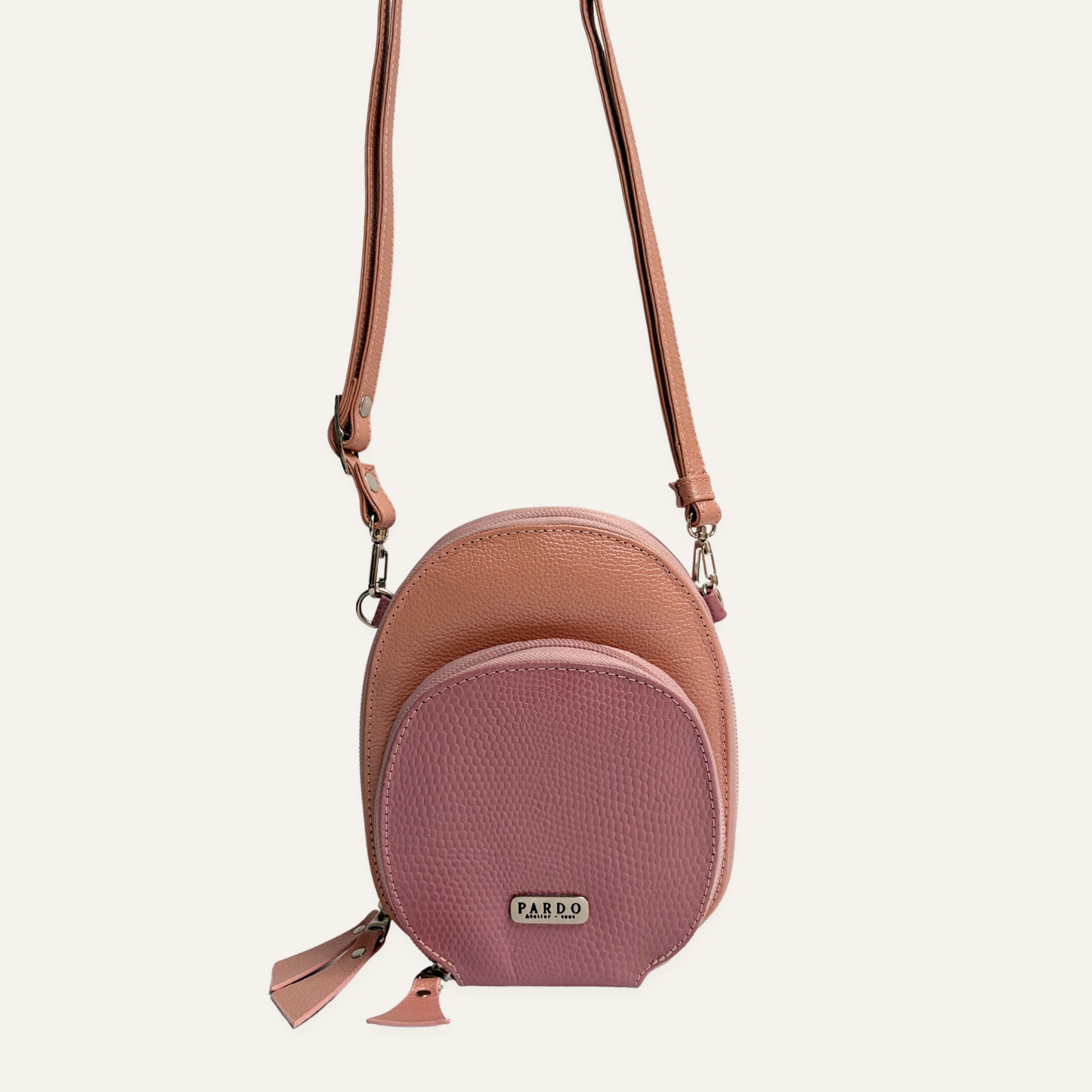 Portacelular estructurado crossbody rosa
