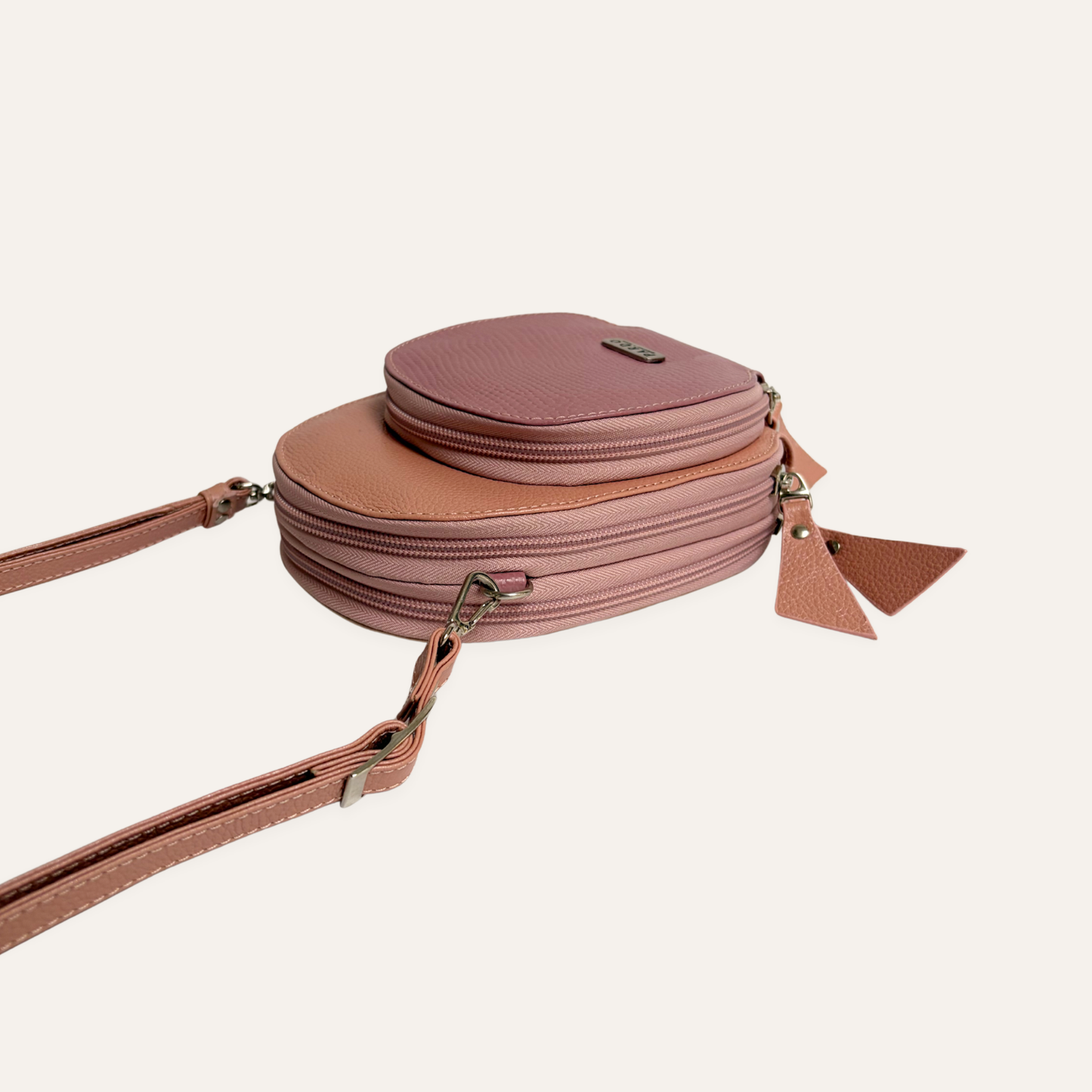 Portacelular estructurado crossbody rosa