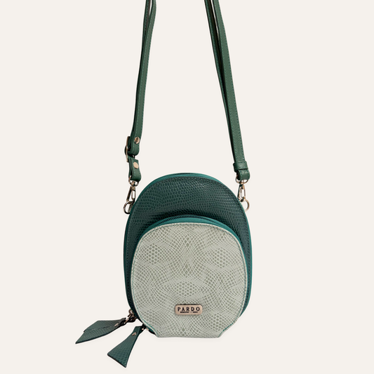 Portacelular estructurado crossbody verde