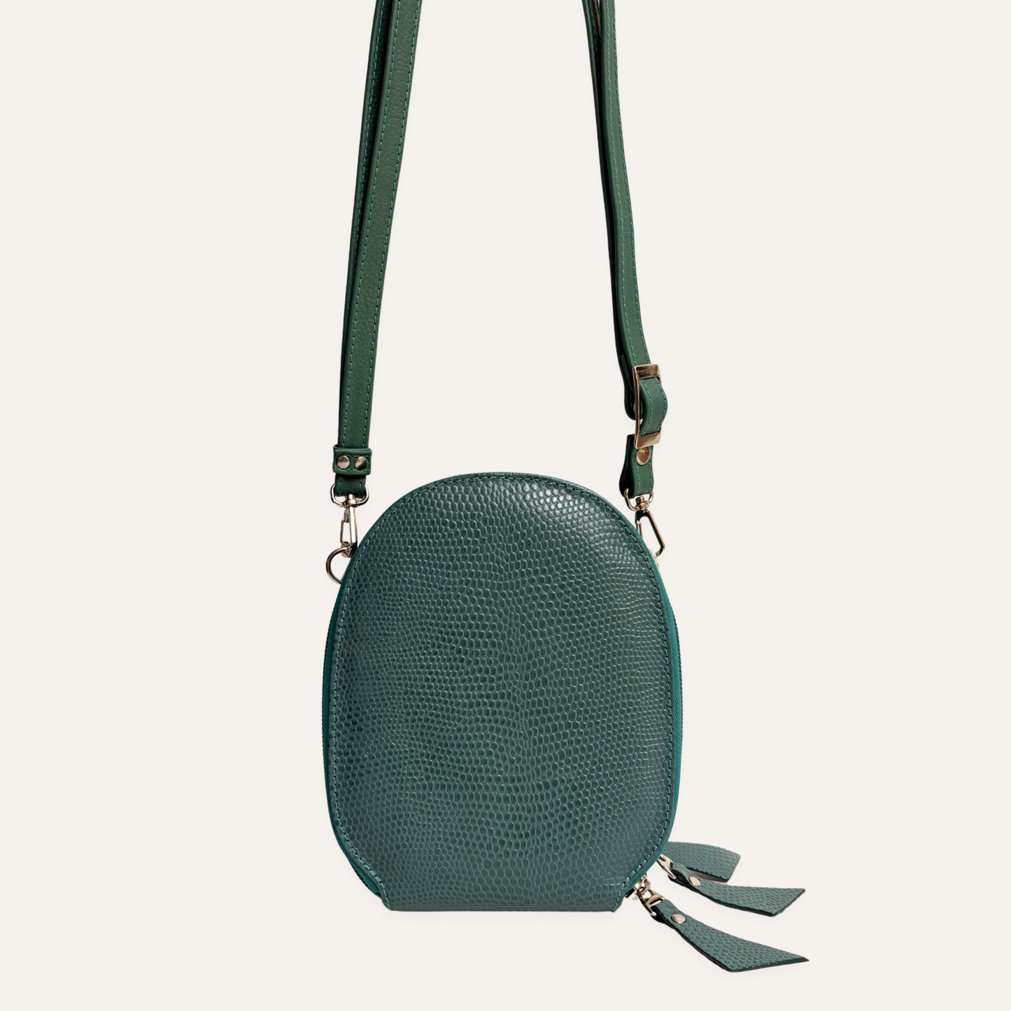 Portacelular estructurado crossbody verde