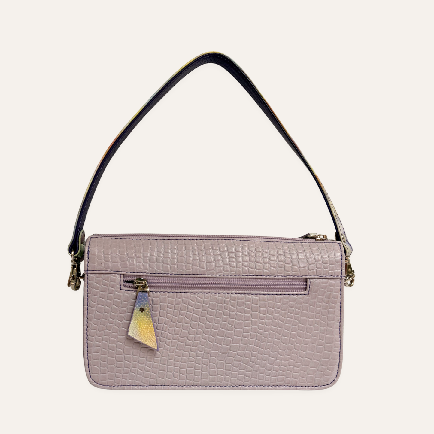 Cartera crossbody multiusos lila marmolado