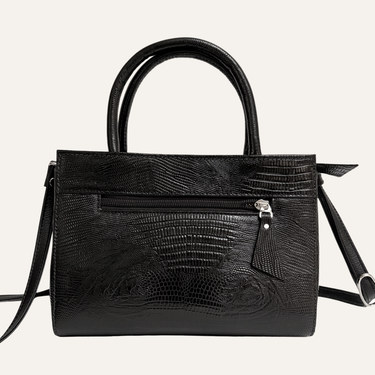 Cartera clasica estucturada negra