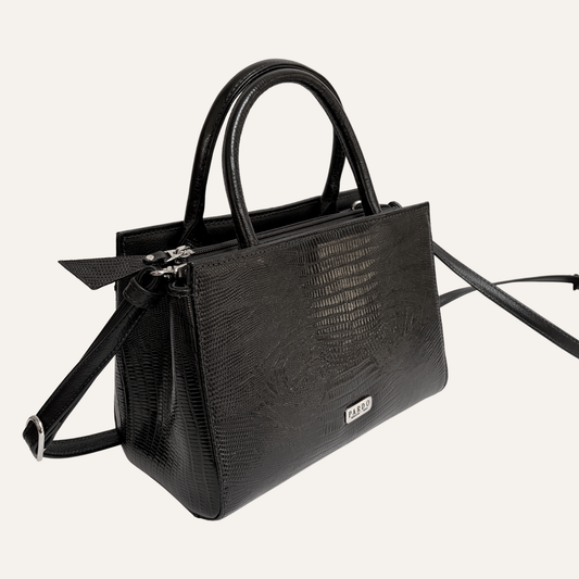 Cartera clasica estucturada negra