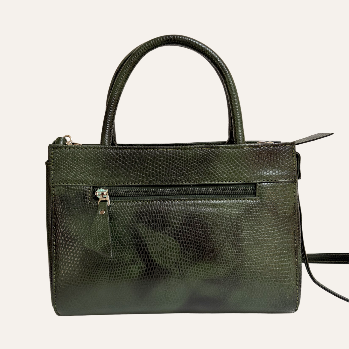 Cartera clasica estucturada verde