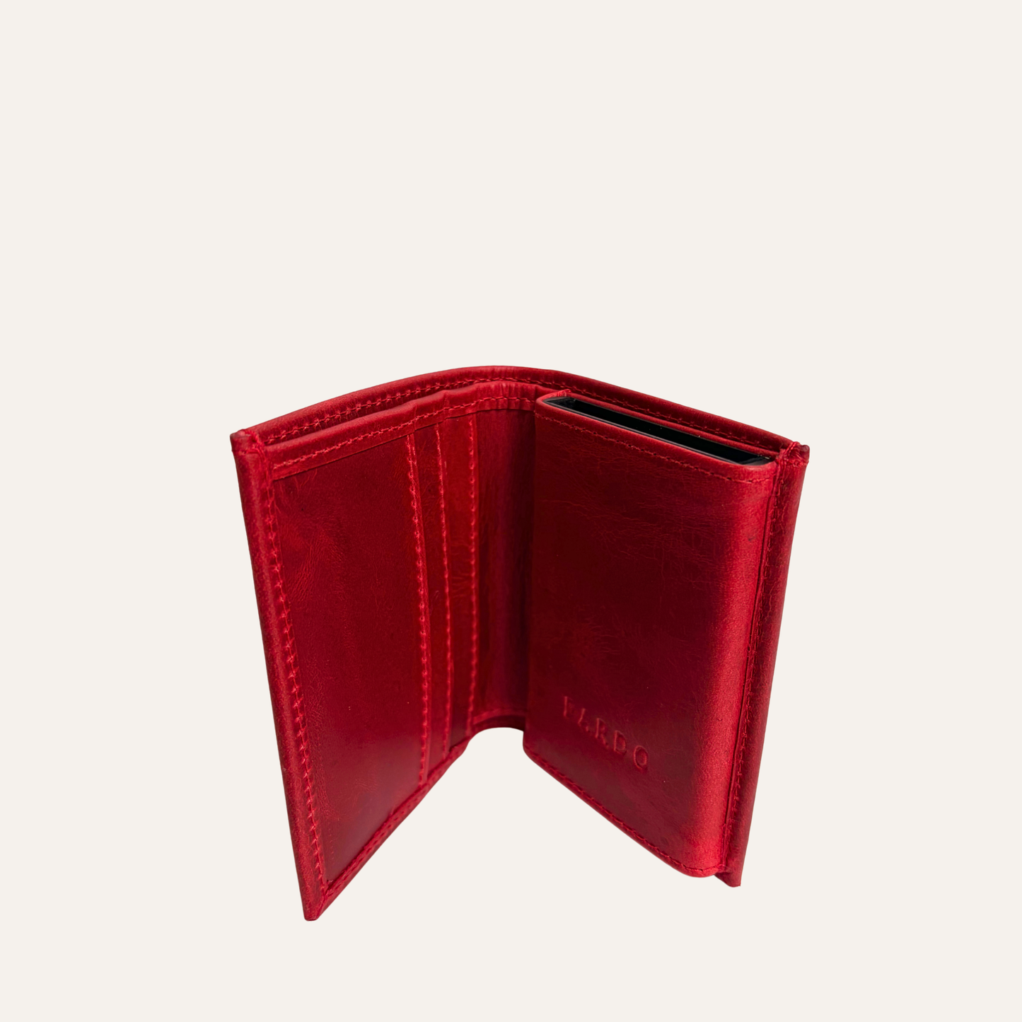 Tarjetero de hombre inteligente clip rojo