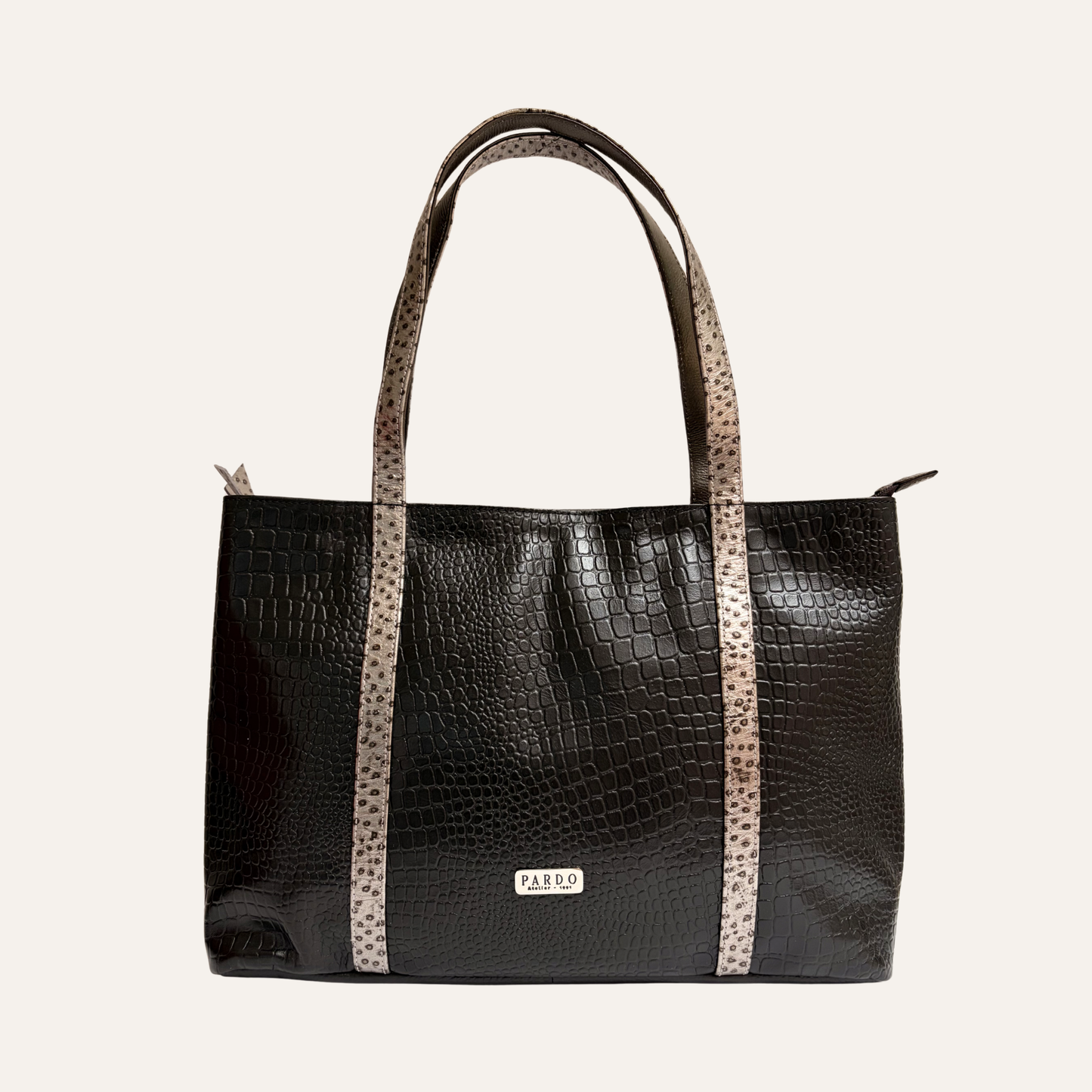 Tote grande negro combinado