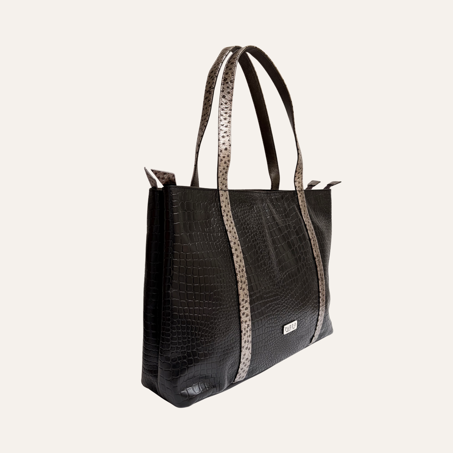 Tote grande negro combinado