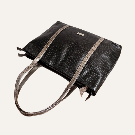 Tote grande negro combinado