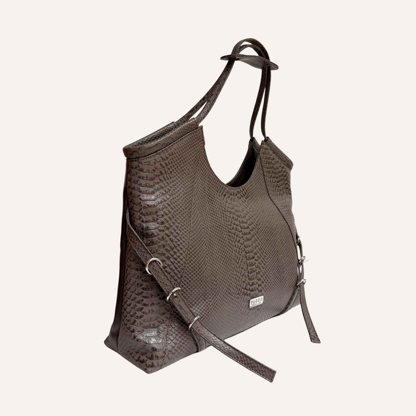 Tote hebillas grande cafe