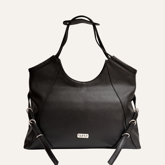 Tote hebillas grande negro