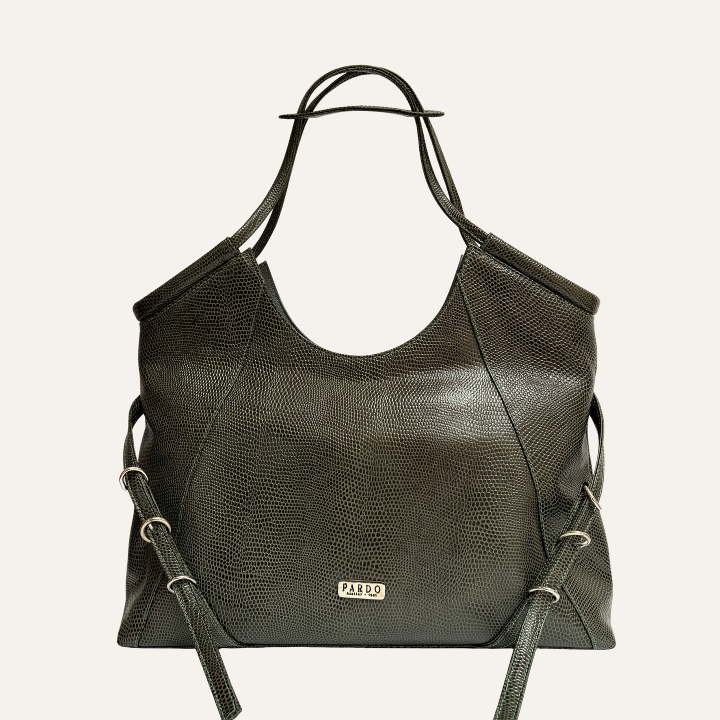 Tote hebillas grande verde