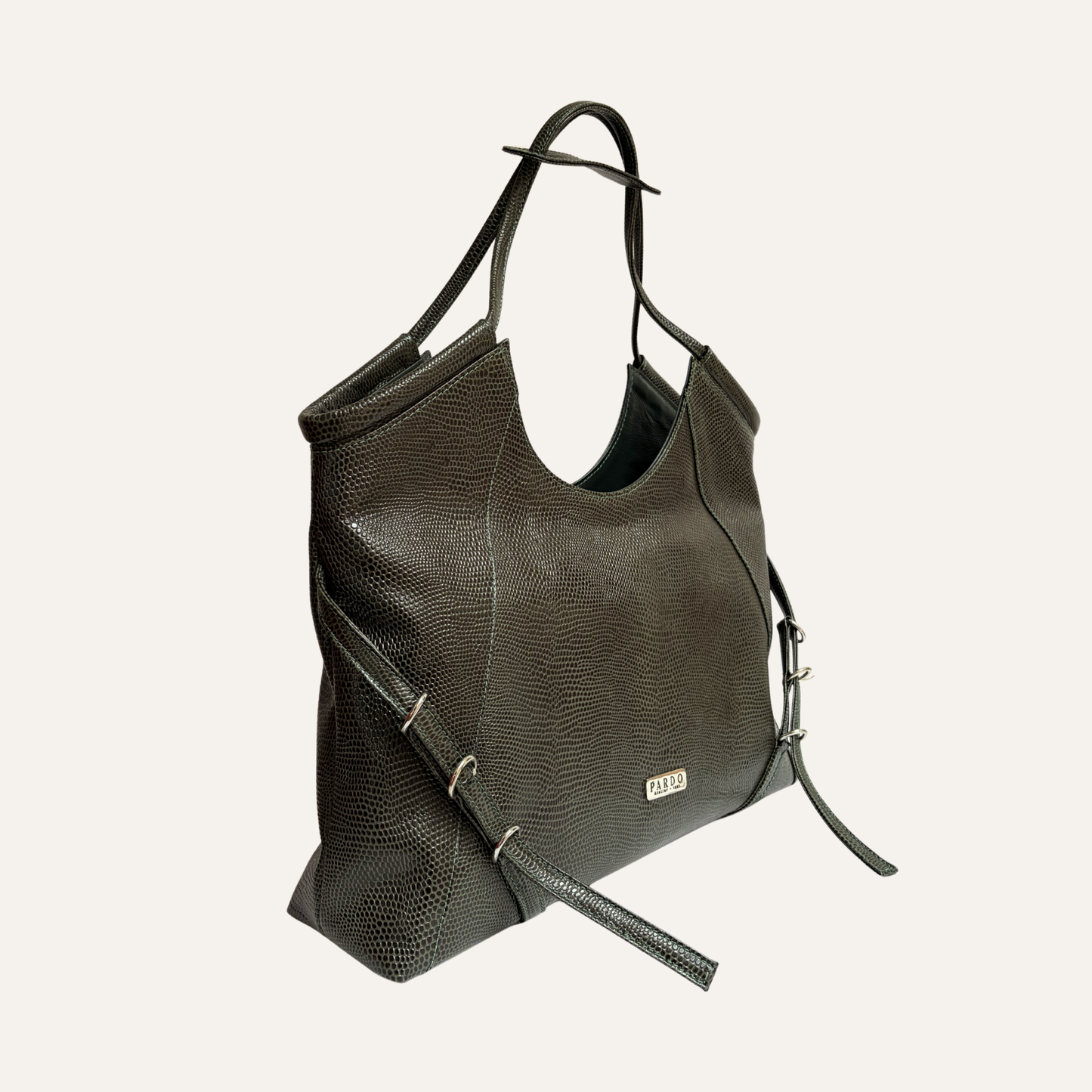 Tote hebillas grande verde