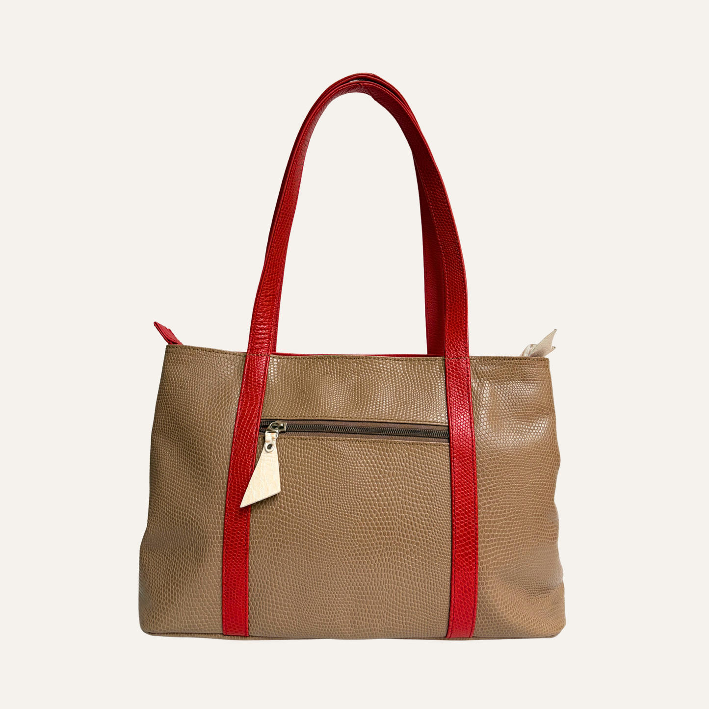 Tote mediano franjas rojas