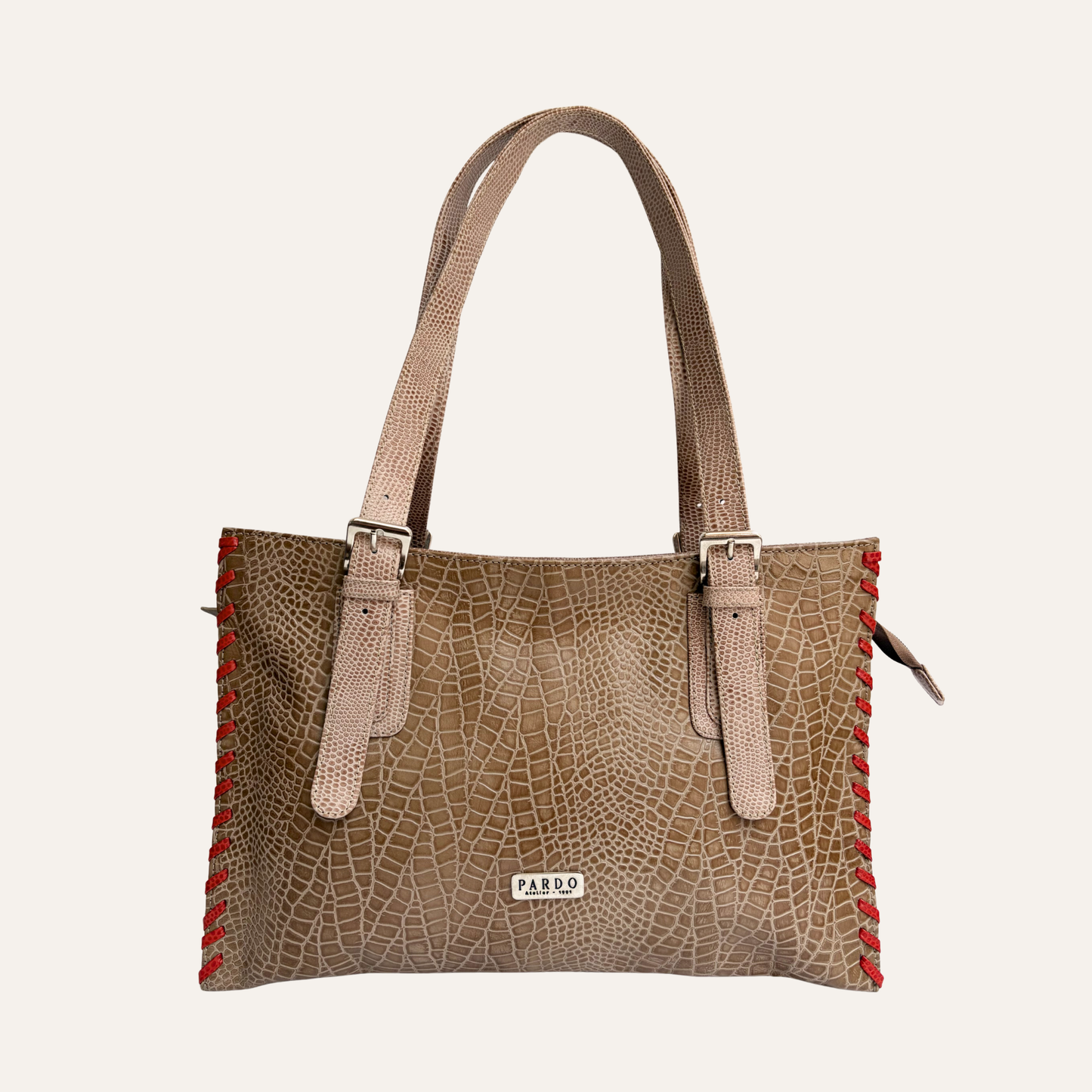 Tote detalle tejido arena