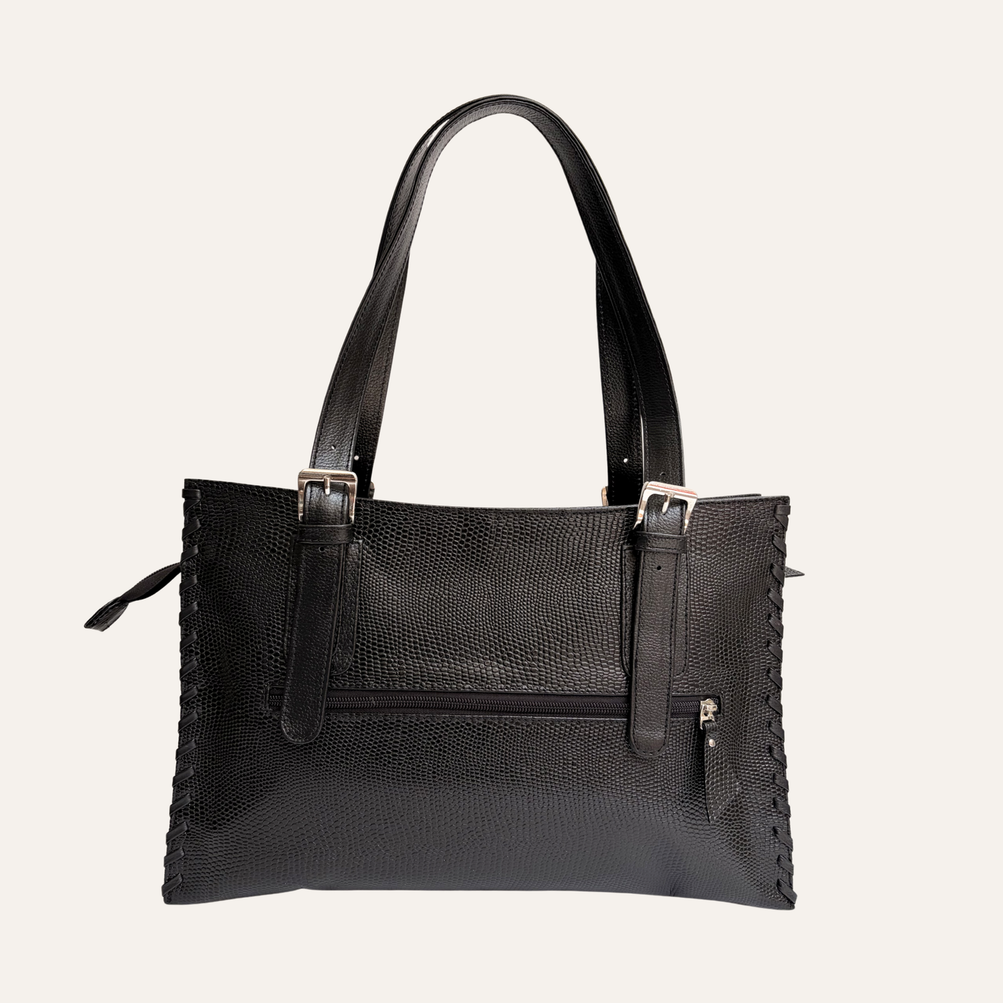 Tote detalle tejido negro
