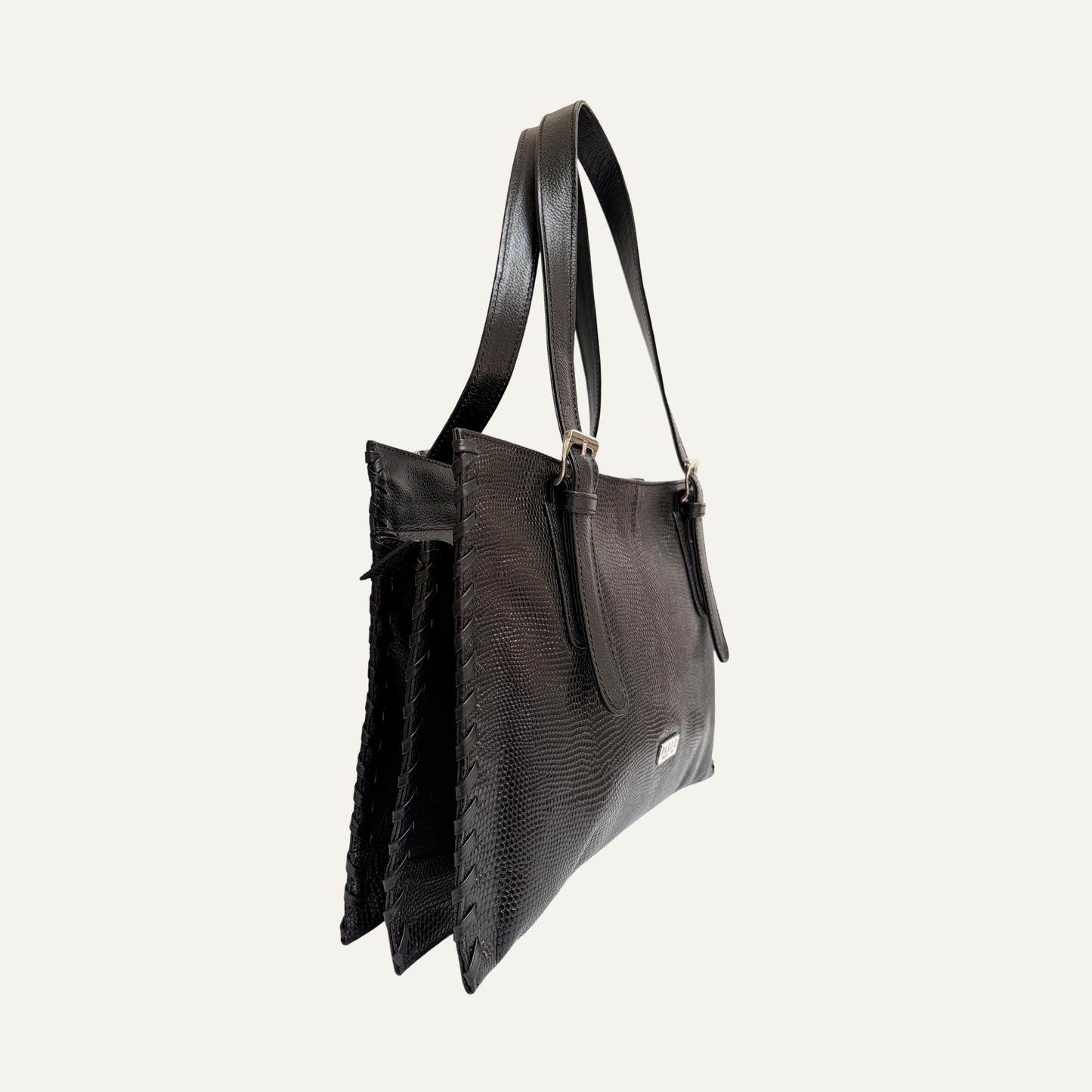Tote detalle tejido negro