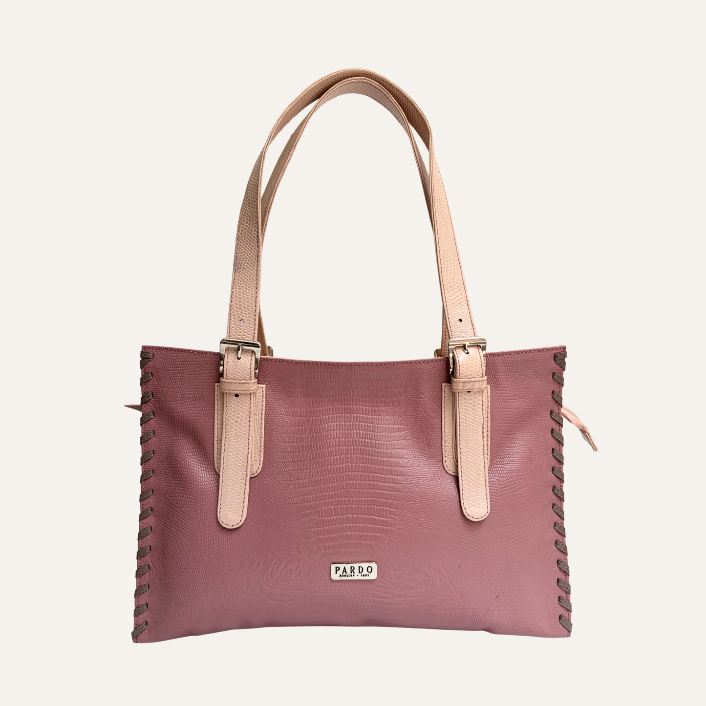 Tote detalle tejido Rosa