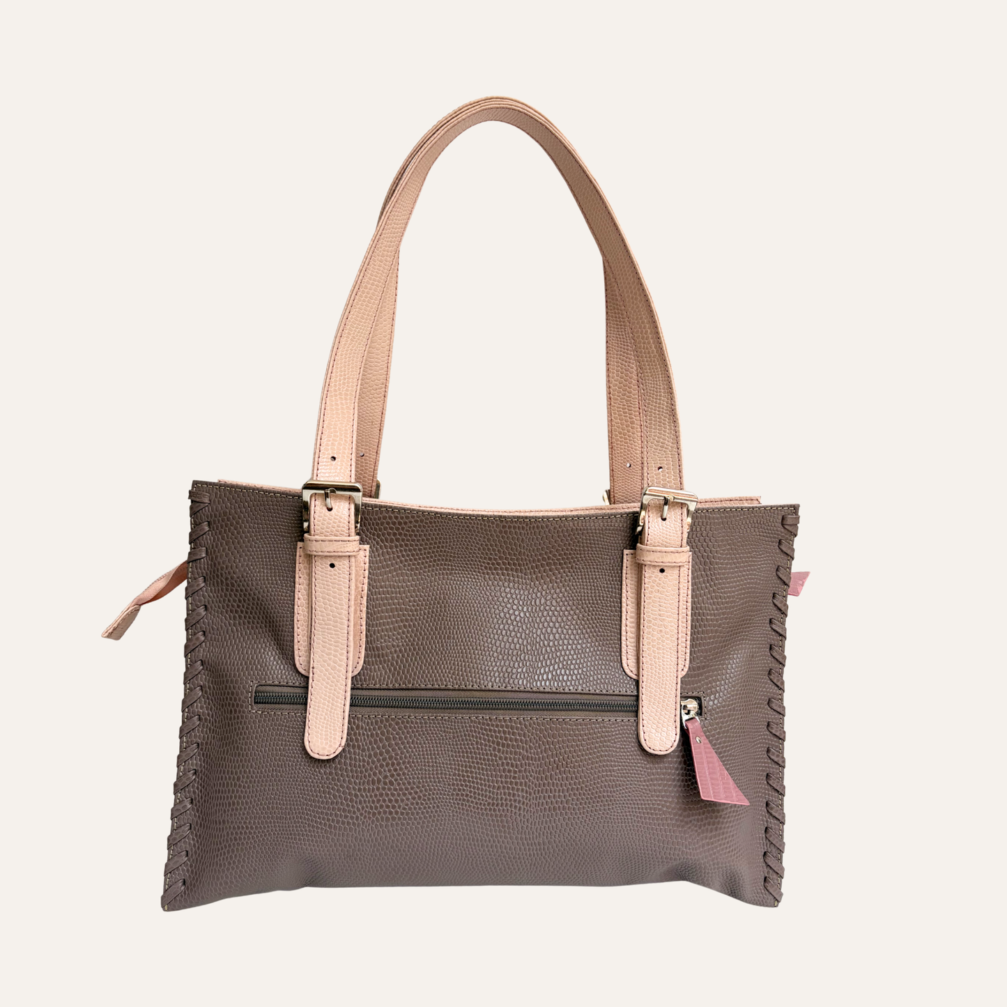 Tote detalle tejido Rosa
