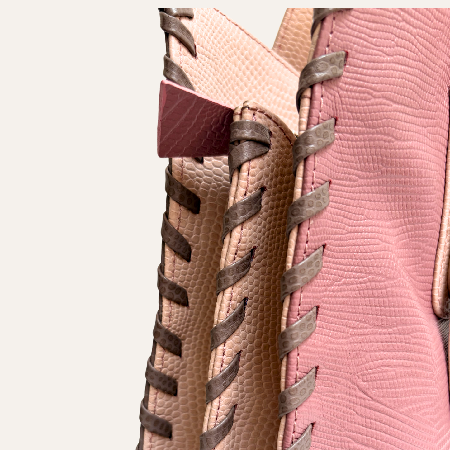 Tote detalle tejido Rosa