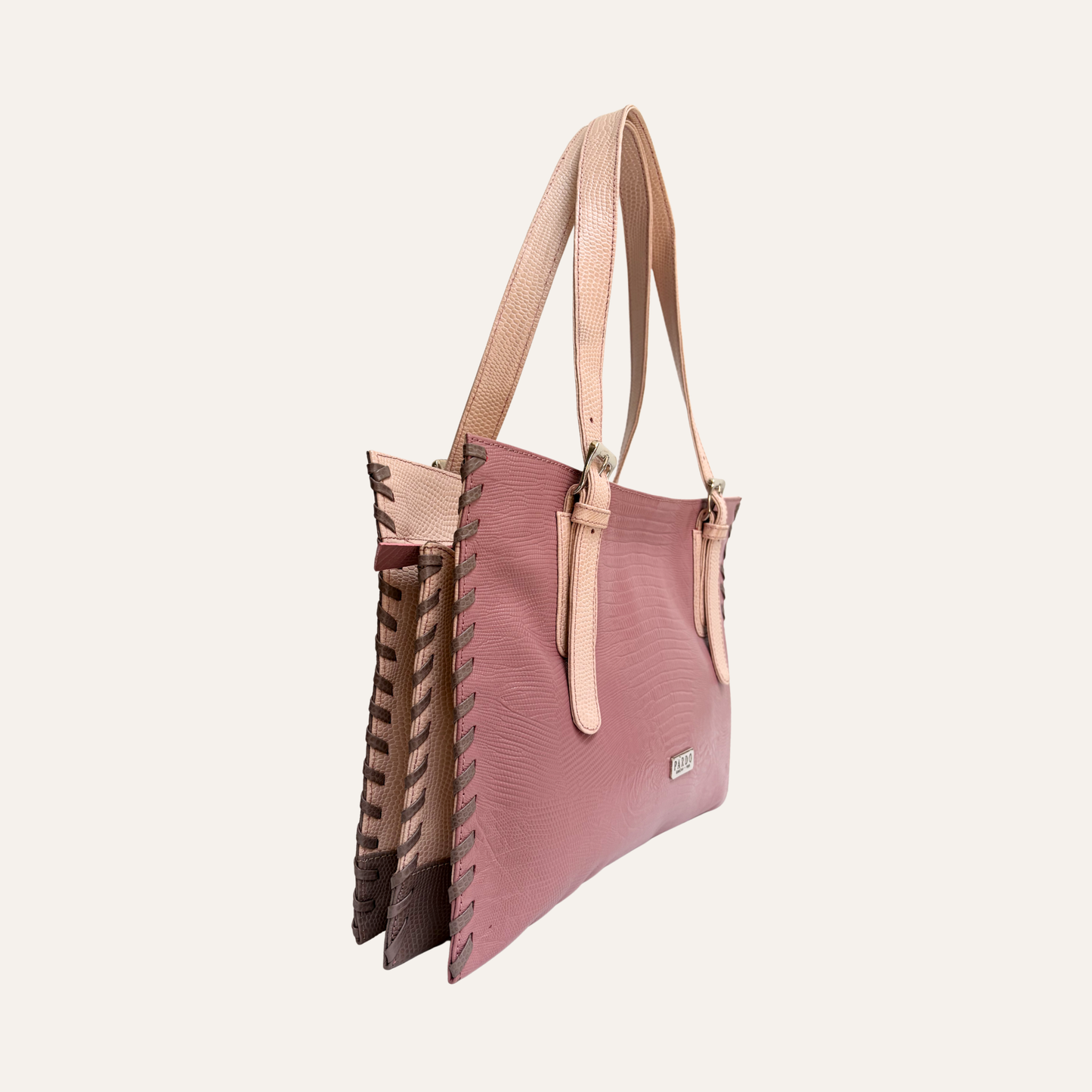 Tote detalle tejido Rosa