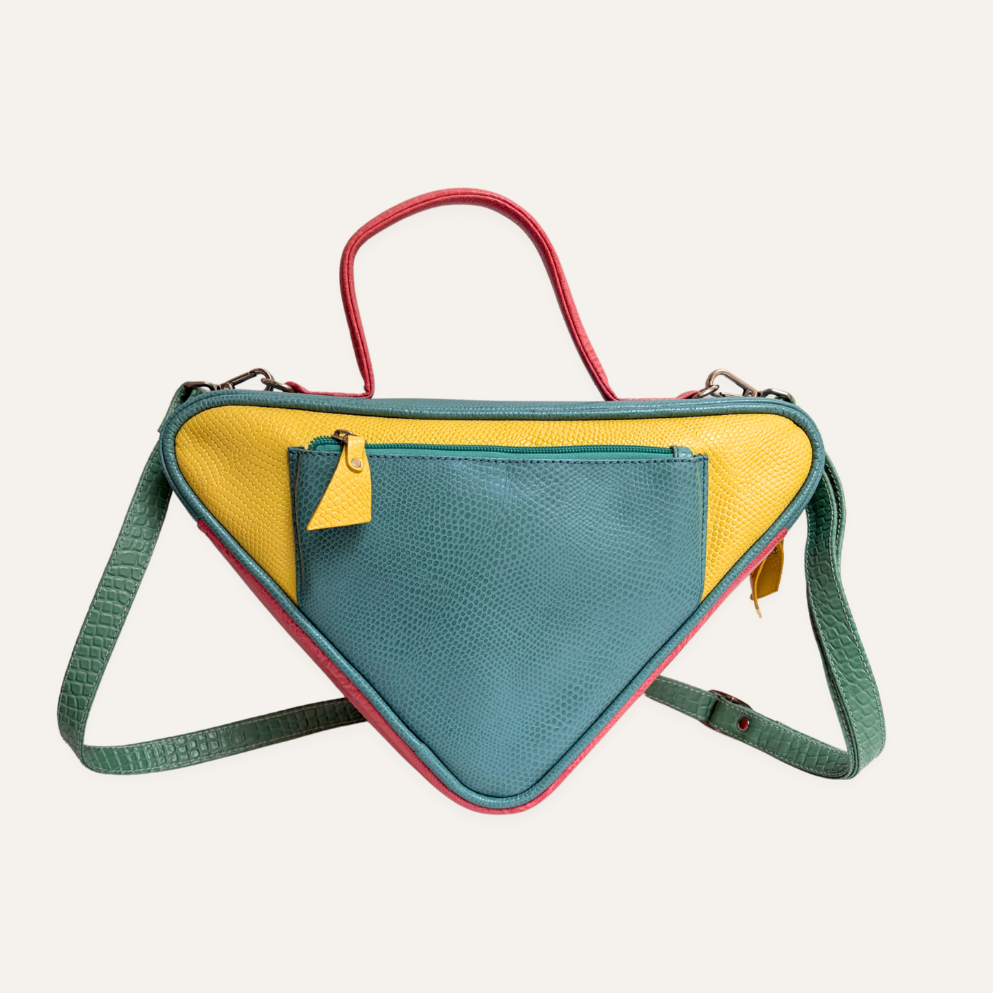 Cartera triangular azul